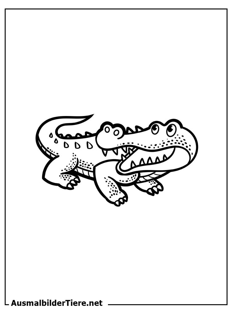 Ausmalbilder Krokodile. 10 Stück, Kostenlos als PDF und Bilder