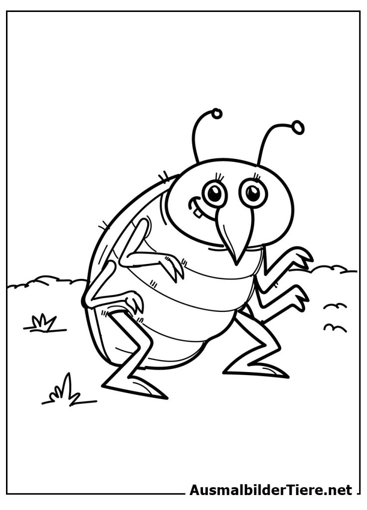Ausmalbilder Insekten, Käfer für Kinder als PDF