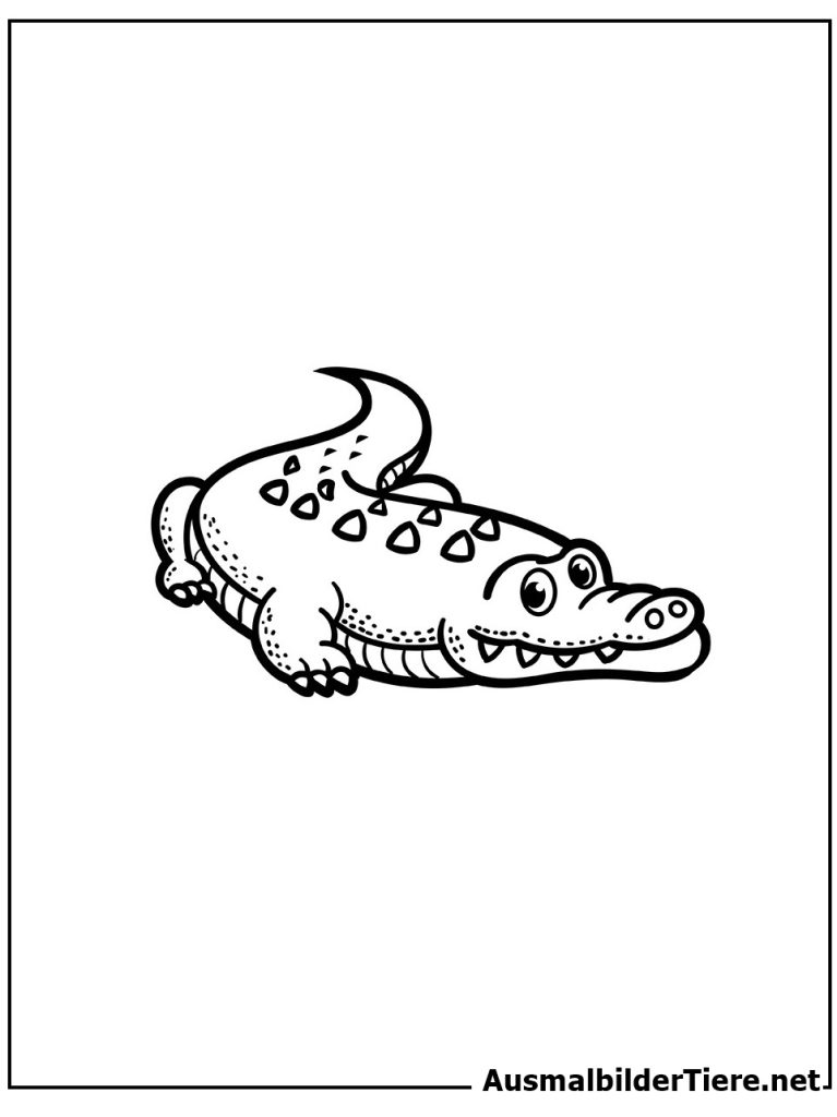 Ausmalbilder Krokodile. 10 Stück, Kostenlos als PDF und Bilder