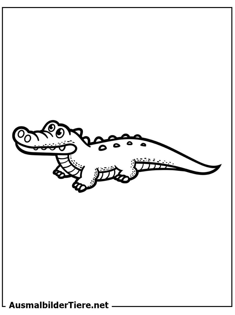 Ausmalbilder Krokodile Drucken Kostenlos