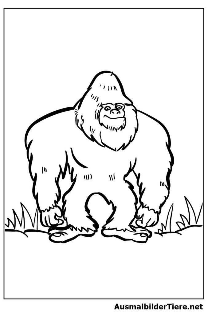 Ausmalbilder Bigfoot für Kinder