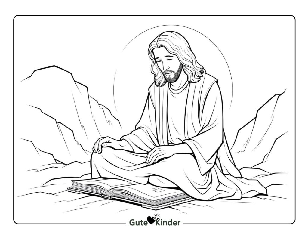 Ausmalbild Jesus Kostenlos zum Ausdrucken