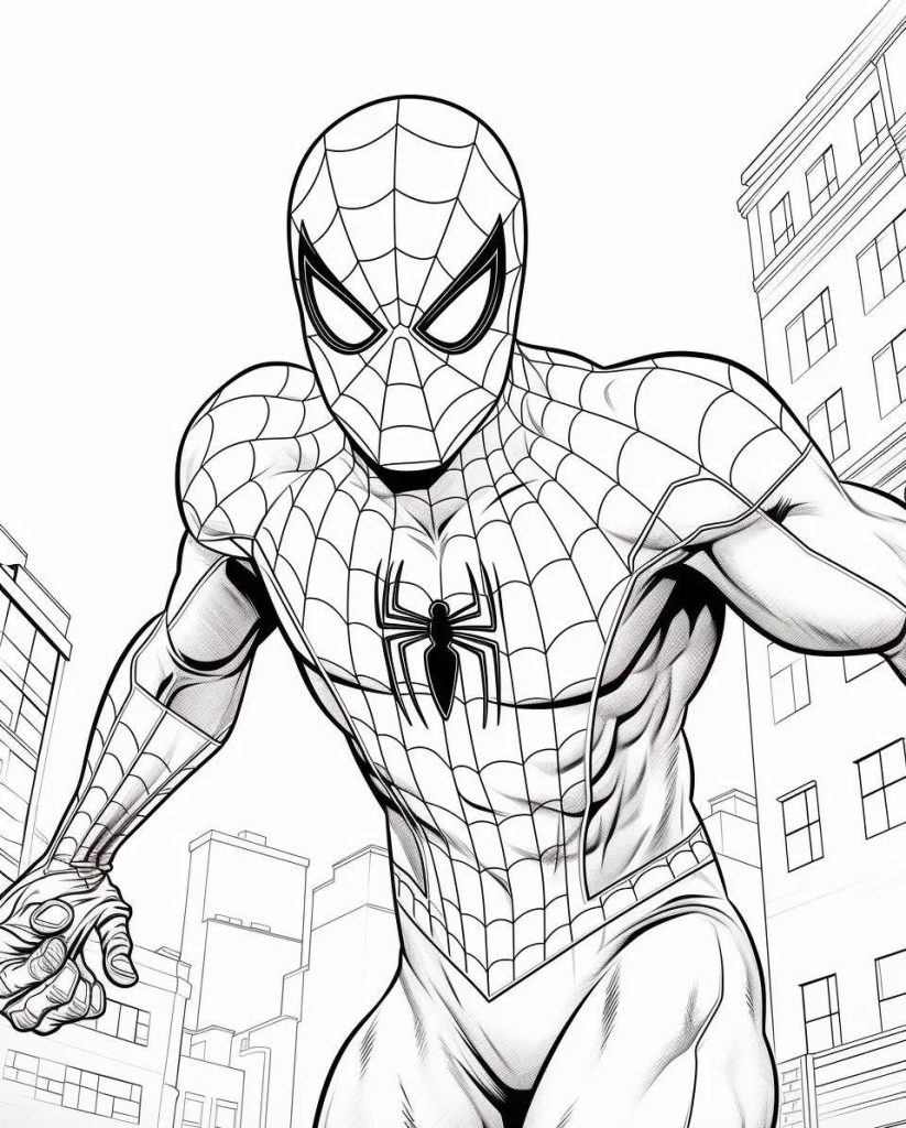 Ausmalbilder Spiderman. 20 Stück Malvorlagen Superheld