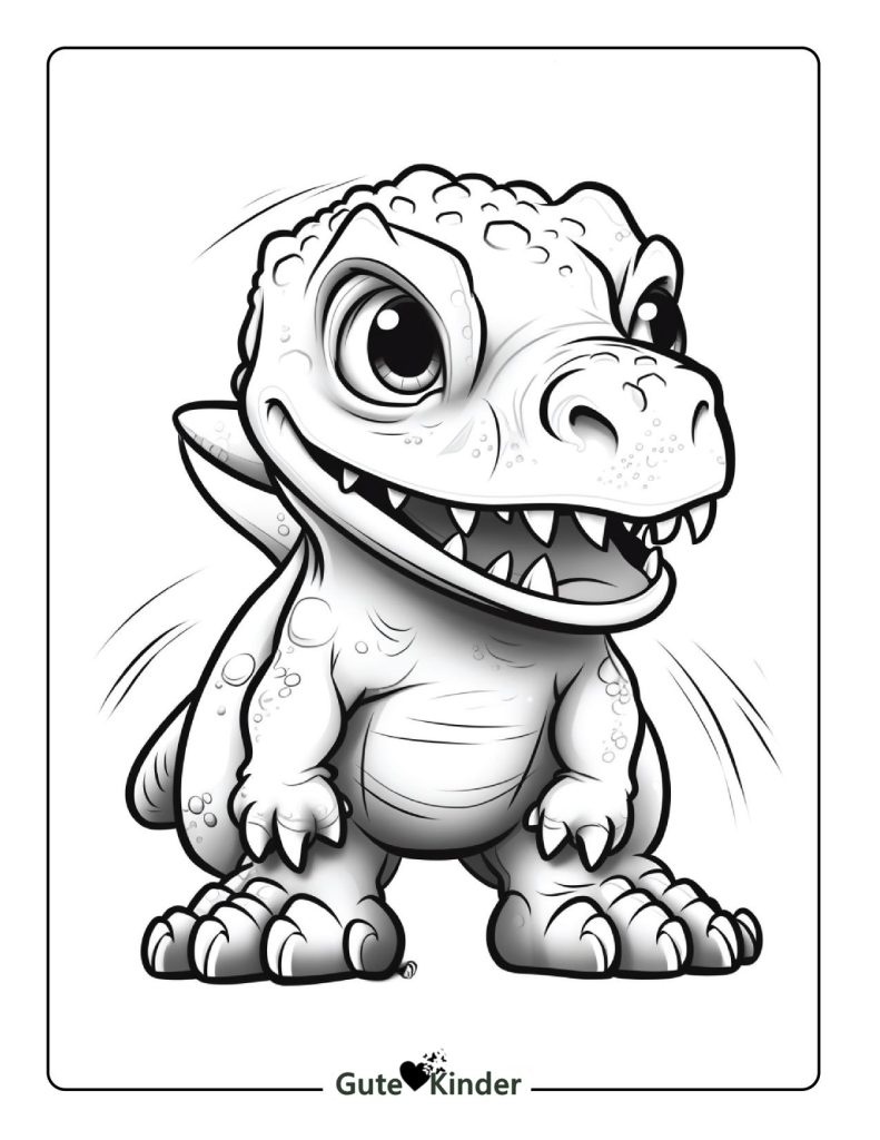 Süßer T-Rex Ausmalbilder für Kinder